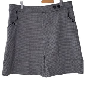 Orsay Houndstooth A-Line Skirt Size L | Gray Plaid Preppy Workwear Classic Mini